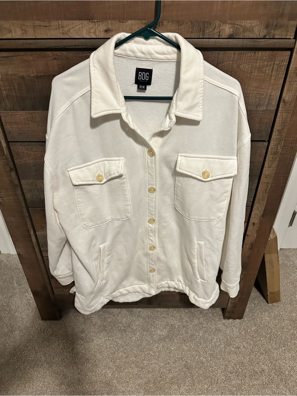 BDG Women's Off-White Button-Up Utility Jacket